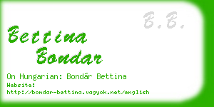 bettina bondar business card